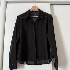 Abercrombie & Fitch Black Casual Button Down Shirt